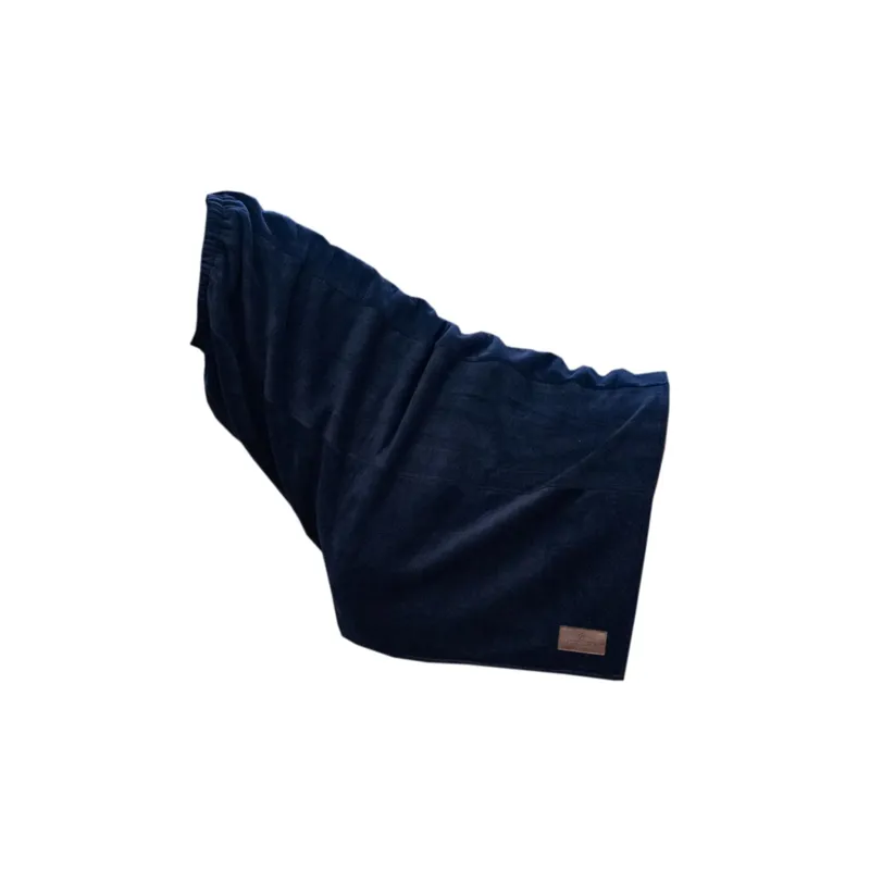 Kentucky Heavy Fleece Horse Scarf-Navy-Cob-1