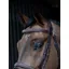 Equiline Anatomic Jumping Flash Bridle With Fancy Stitching-Brown
