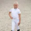Hy Equestrian Cadiz Mizs Show Shirt-White/Silver