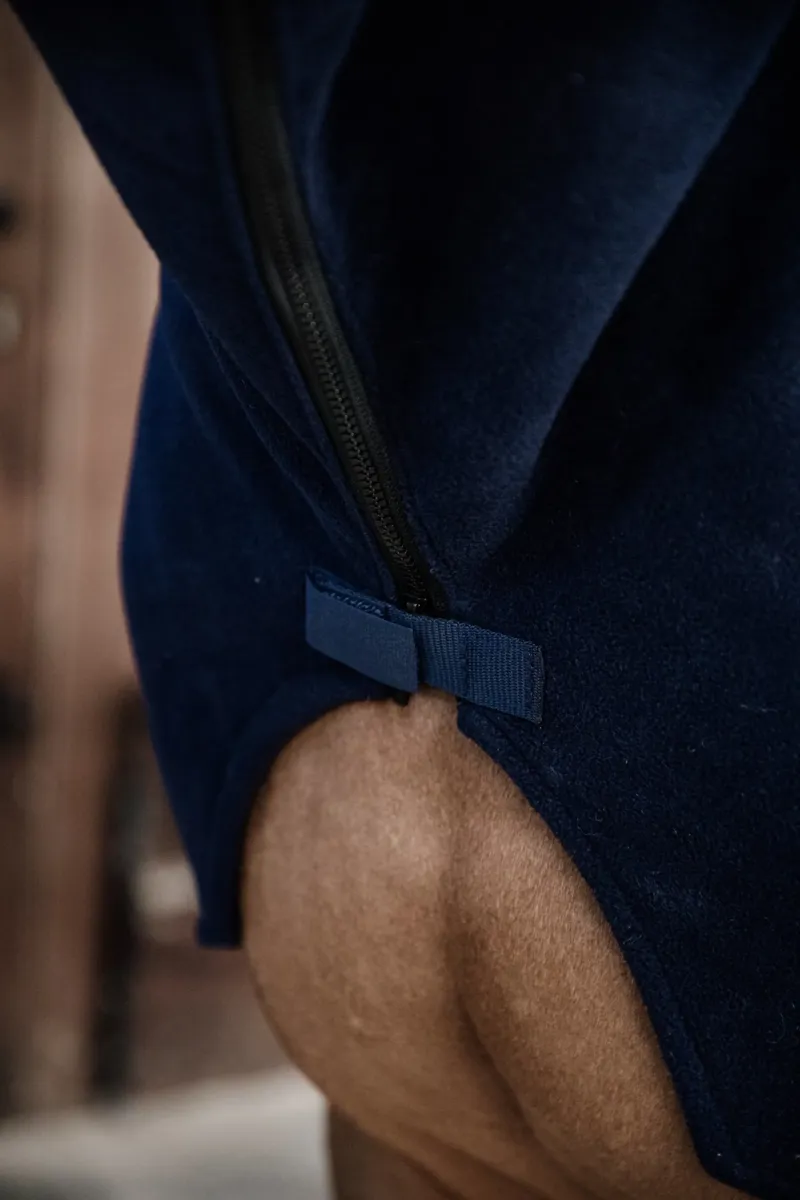 Kentucky Heavy Fleece Horse Scarf-Navy-Cob-4