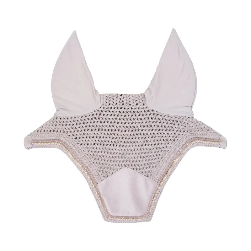 Kentucky Wellington Velvet Pearls Fly Veil-Soft Rose