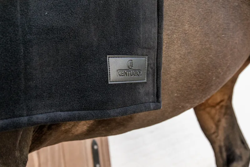 Kentucky Heavy Fleece Horse Scarf-Black-Full-4