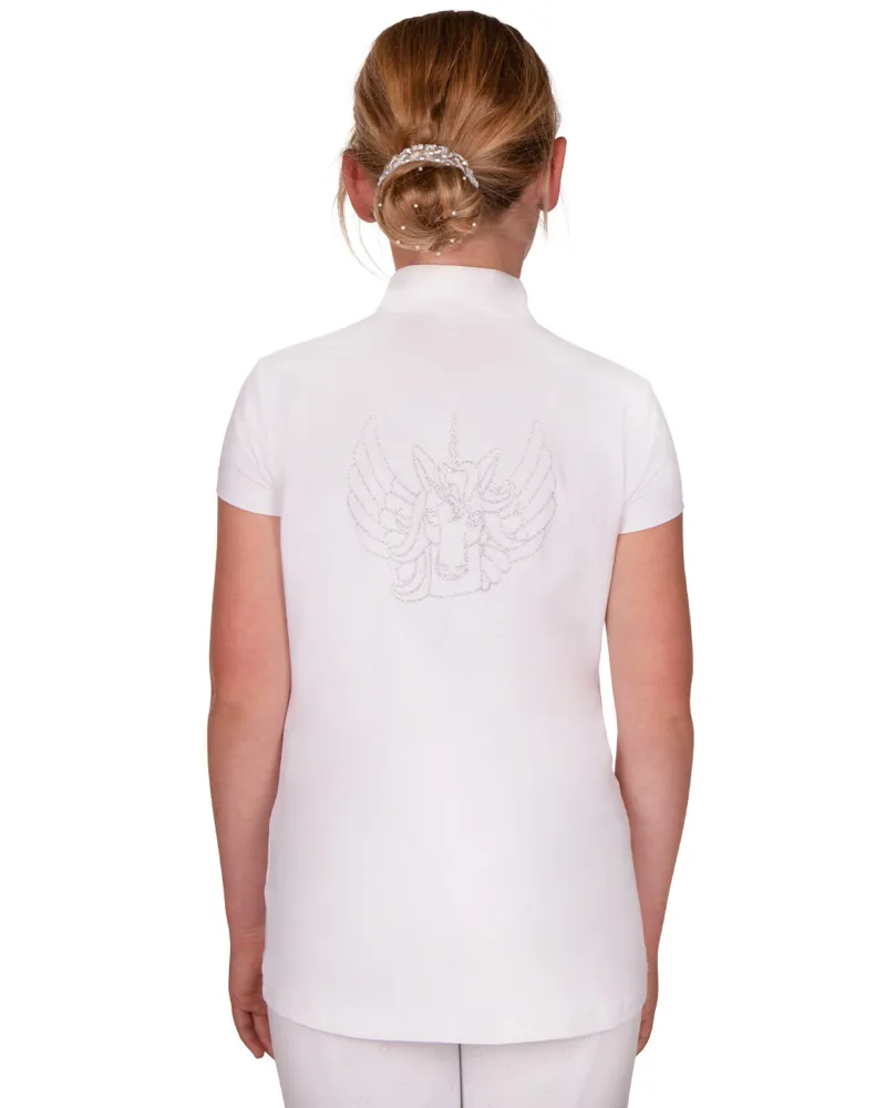 QHP Competition shirt Veerle Junior-White-1