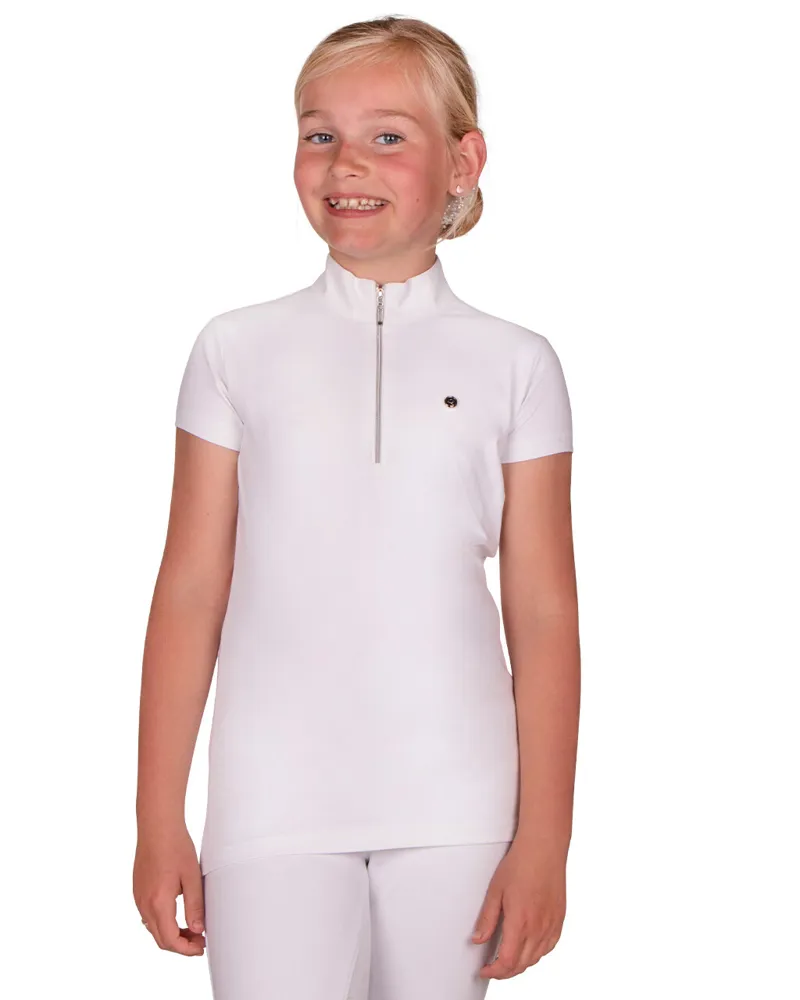 QHP Competition shirt Veerle Junior-White
