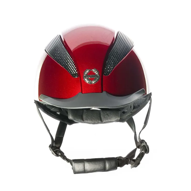 Champion Air-Tech Deluxe Riding Hat Dial Fit-Metallic/Ruby-1