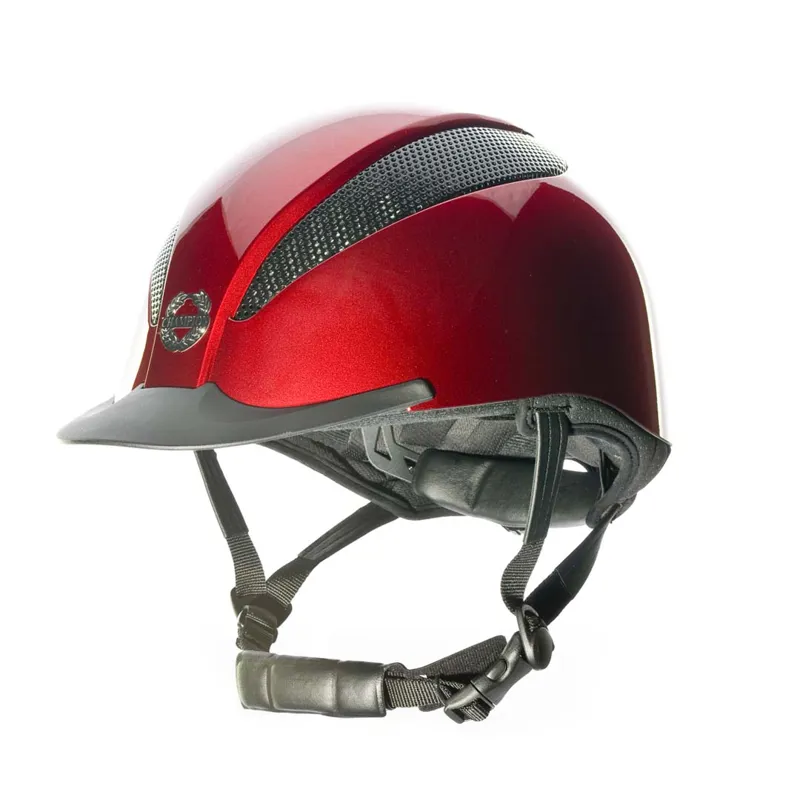 Champion Air-Tech Deluxe Riding Hat Dial Fit-Metallic/Ruby
