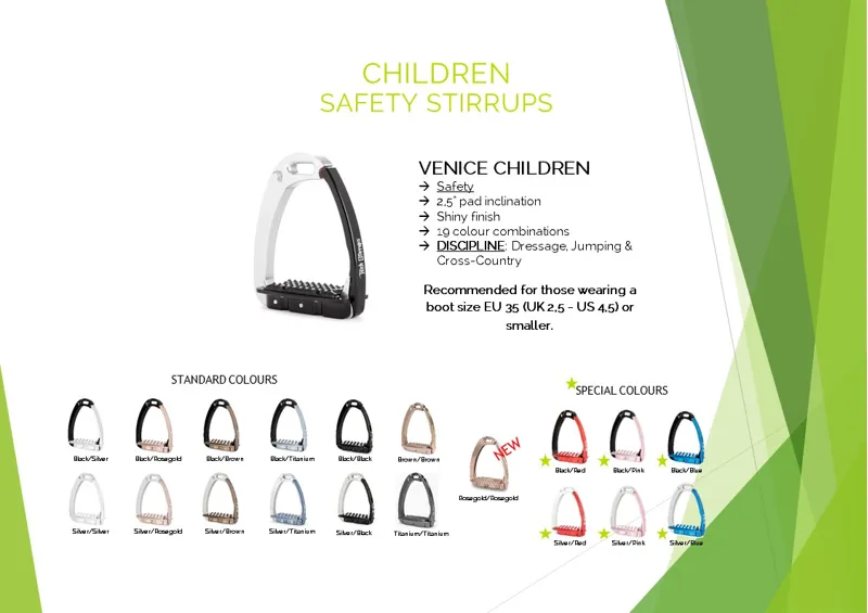 Tech Venice Children Safety Stirrups-Black/Silver-6