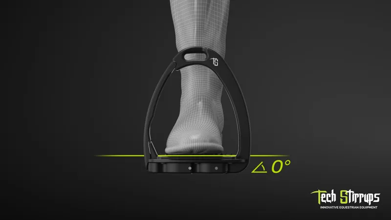 Tech Venice Flat Evo Safety Stirrups-Black/Silver-3