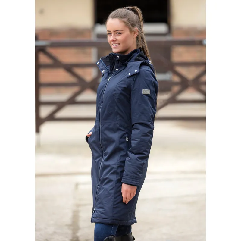Mark todd ladies deluxe long padded coat navy top