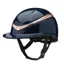 Charles Owen Halo Luxe Wide Peak Midnight Gloss/Rose Gold