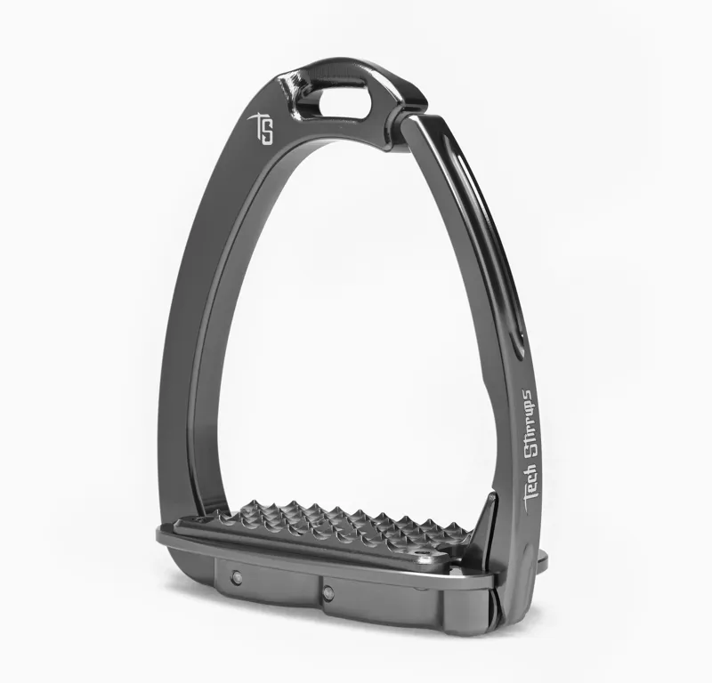 Tech Venice Flat Evo Safety Stirrups-Titanium/Titanium
