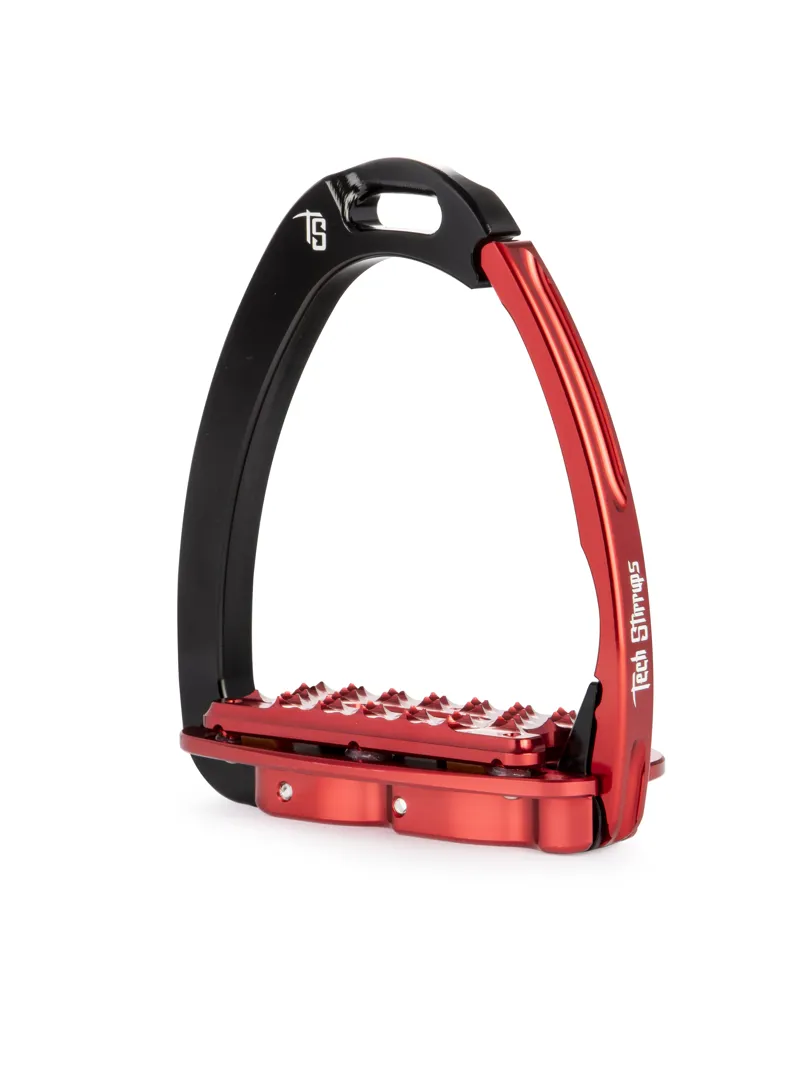 Tech Venice Plus Evo Safety Stirrups-Black/Red