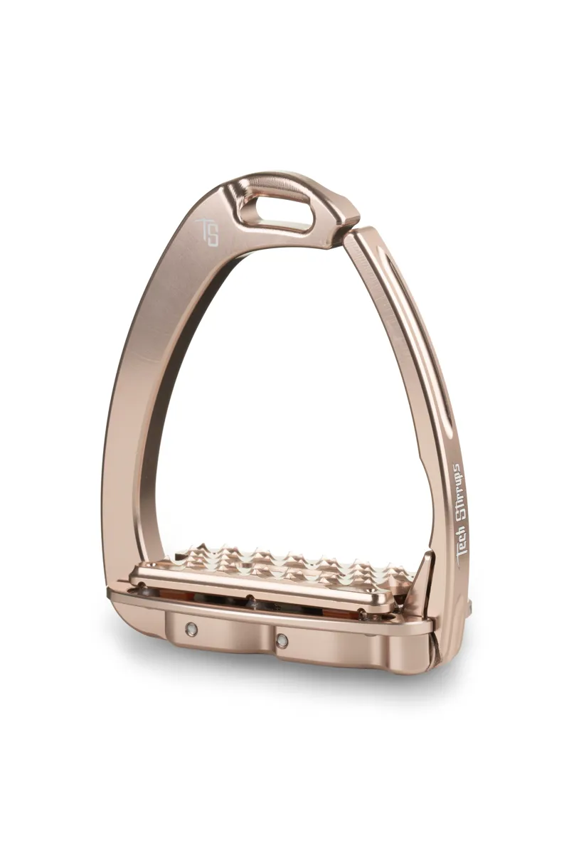 Tech Venice Plus Evo Safety Stirrups-Rose Gold/Rose Gold