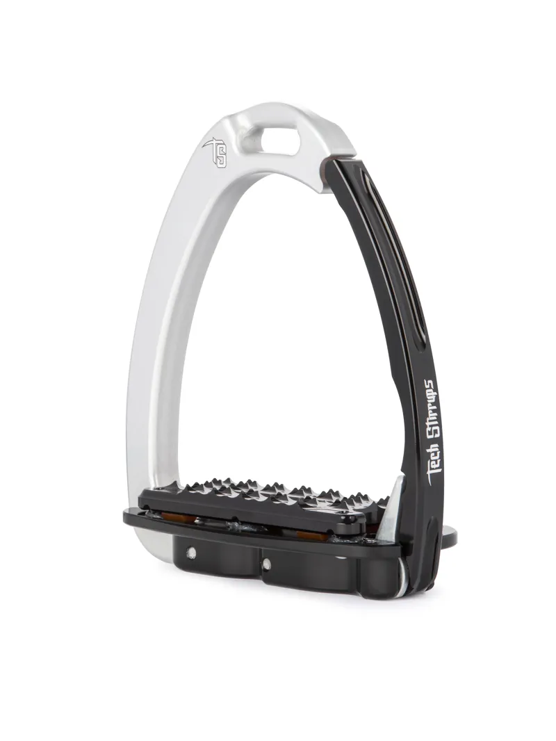 Tech Venice Plus Evo Safety Stirrups-Silver/Black