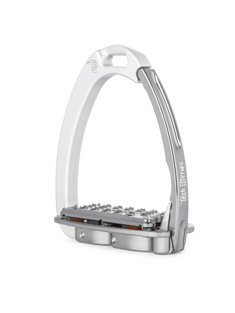 Tech Venice Plus Evo Safety Stirrups-Silver/Titanium