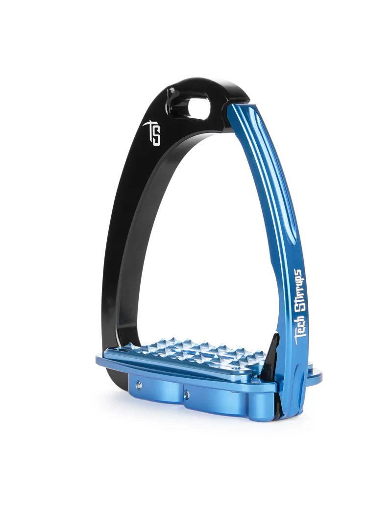 Tech Venice Medium Sloped Safety Stirrups-Black/Blue