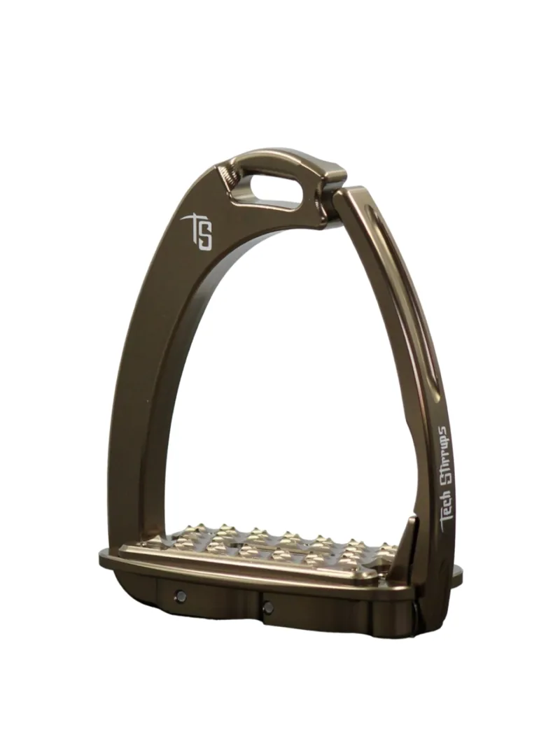 Tech Venice Medium Sloped Safety Stirrups-Brown/Brown