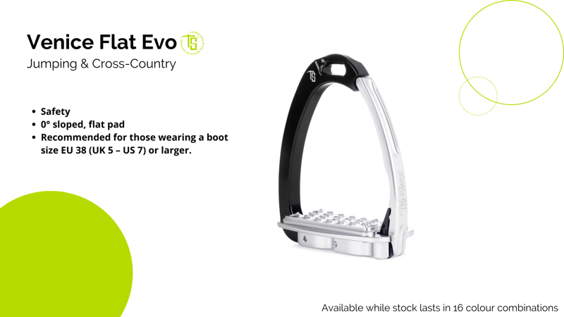 Tech Venice Flat Evo Safety Stirrups-Silver/Rose Gold-6