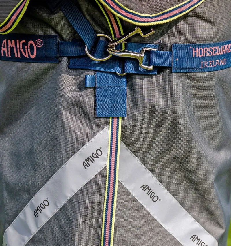 Horseware Amigo Bravo 12 Plus Bundle Turnout-50g Outer with 100g Liner and 200g Liner-Dark Shadow-Navy-Rose-3