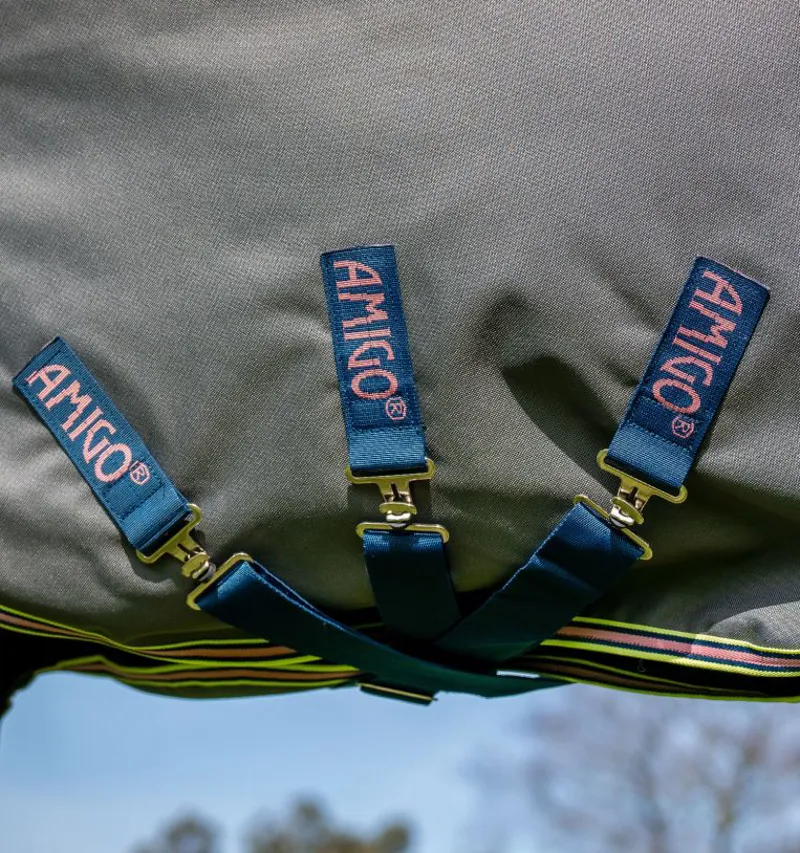 Horseware Amigo Bravo 12 Plus Bundle Turnout-50g Outer with 100g Liner and 200g Liner-Dark Shadow-Navy-Rose-4