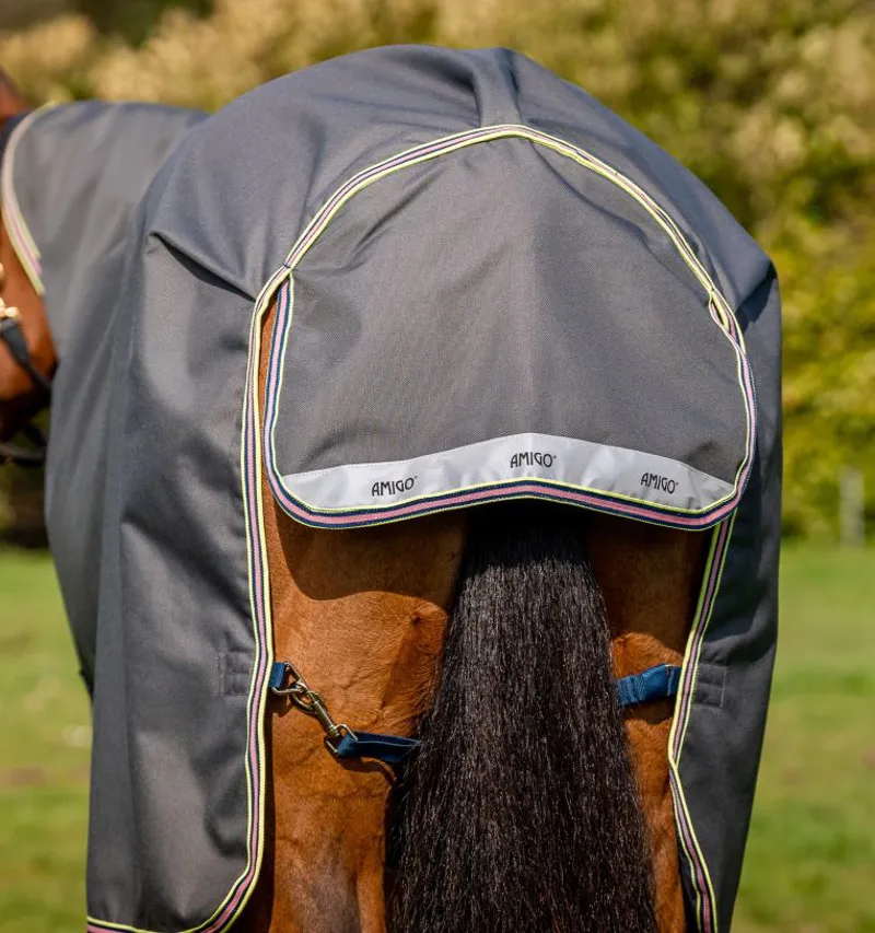 Horseware Amigo Bravo 12 Plus Bundle Turnout-50g Outer with 100g Liner and 200g Liner-Dark Shadow-Navy-Rose-5