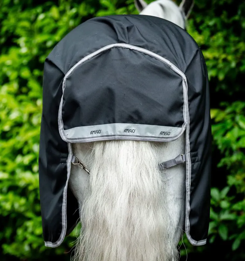 Horseware Amigo Bravo 12 Plus Bundle Turnout-50g Outer with 100g Liner and 200g Liner-Black-Titanium Grey-Silver-5