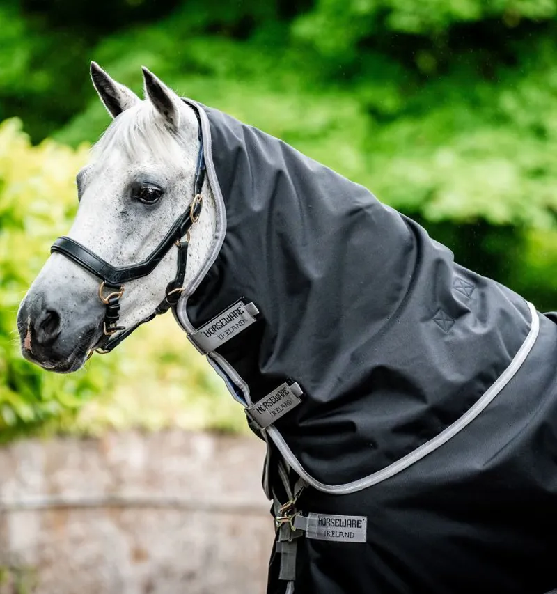 Horseware Amigo Bravo 12 Plus Bundle Turnout-50g Outer with 100g Liner and 200g Liner-Black-Titanium Grey-Silver-3