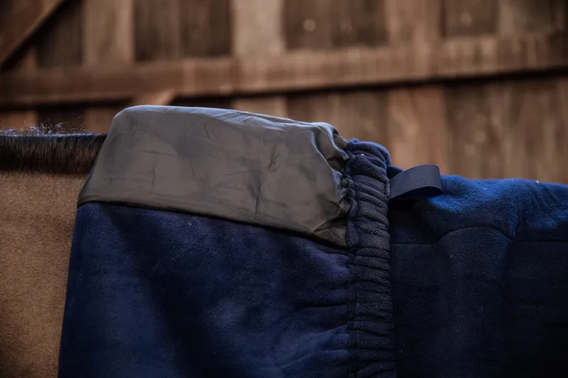 Kentucky Heavy Fleece Horse Scarf-Navy-Full-6