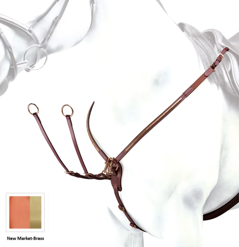 Equipe Emporio Y Shaped Leather Breastplate with Clincher BPE11-New Market