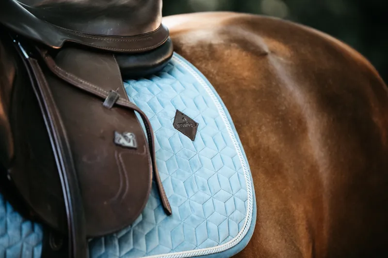 Kentucky Velvet Jumping Saddle Pad-Light Blue-3