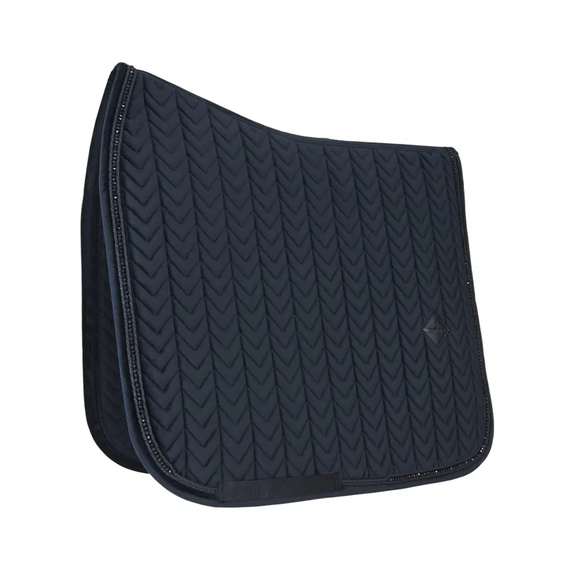 Kentucky Velvet Pearls Dressage Saddle Pad-Black