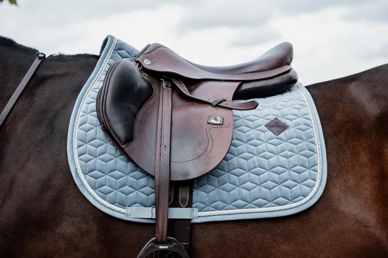 Kentucky Velvet Jumping Saddle Pad-Light Blue-1