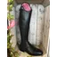 DeNiro Salentino Riding Boots Black With Sakara Pink Top