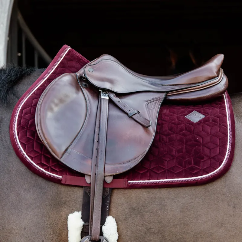 Kentucky Velvet Jumping Saddle Pad-Bordeaux-1