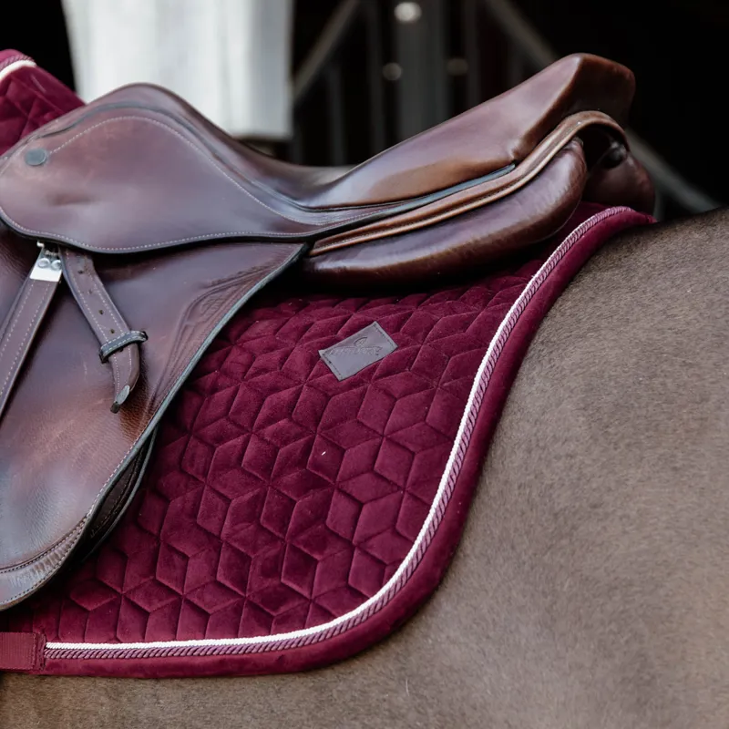 Kentucky Velvet Jumping Saddle Pad-Bordeaux-2