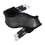 Antares Classic Long Velcro Leather Girth-Black/Black Stitching