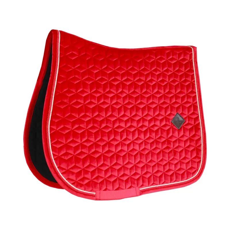 Kentucky Velvet Jumping Saddle Pad-Red-Full