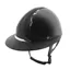 Antares Shagreen Swarovsky Eclipse Premium Riding Helmet-Glossy Dark Grey/Black Leather