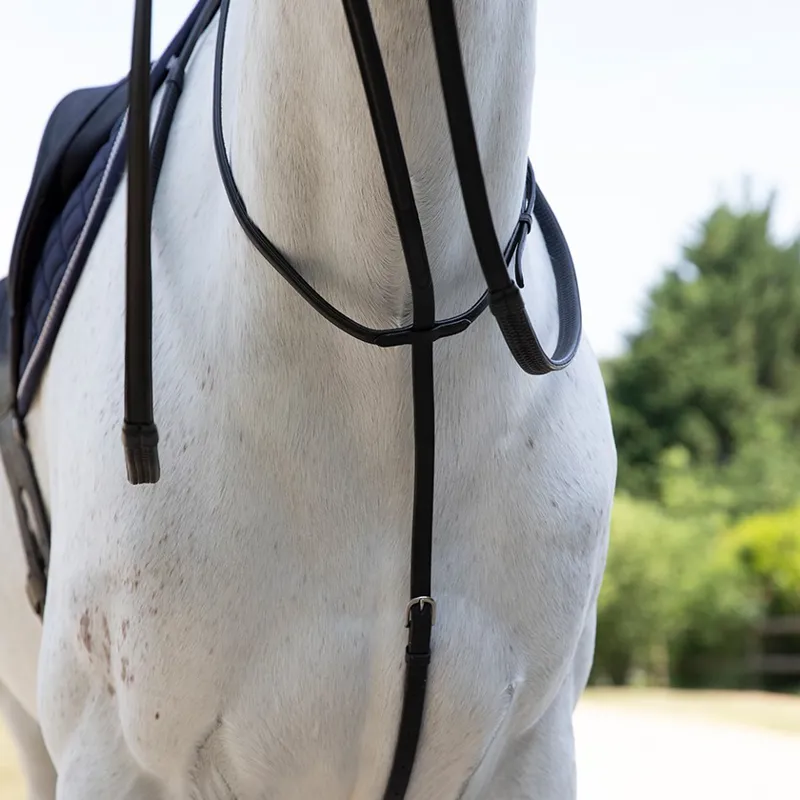 Antares Standing Martingale-Black/Black Stitching-1