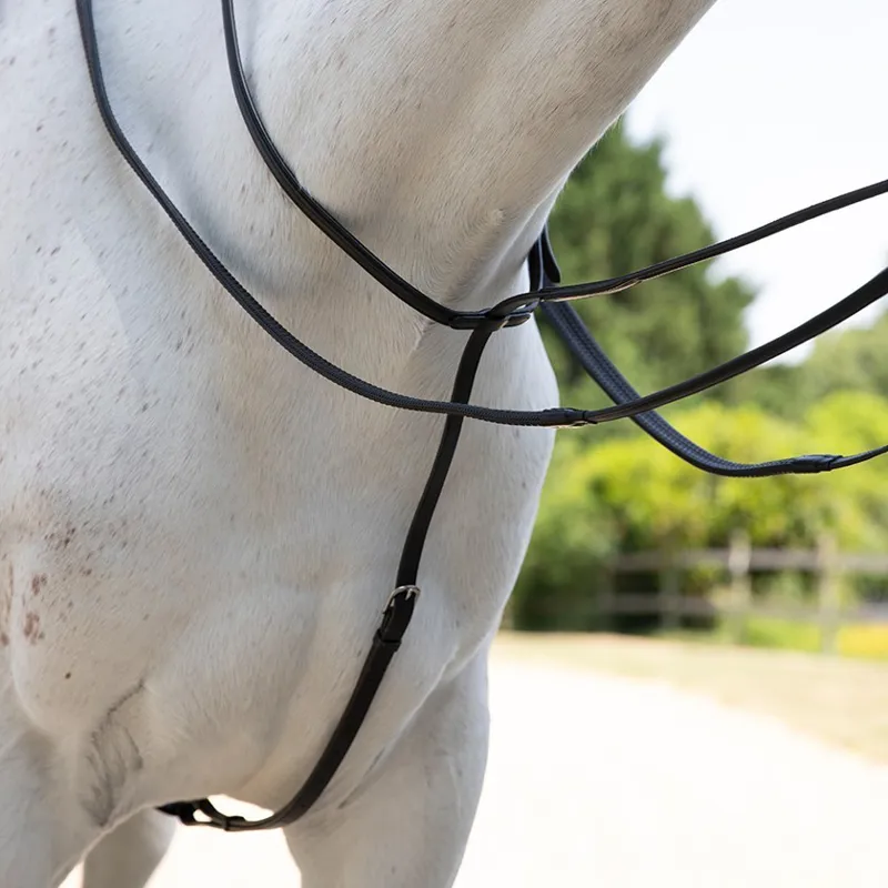 Antares Standing Martingale-Black/Black Stitching-3