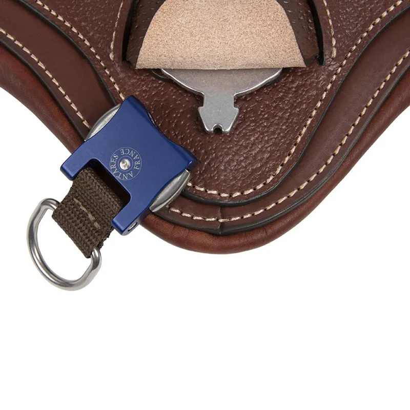 Antares Studguard Long Belly Guard Girth-Malt Brown/Cream Stitching-2