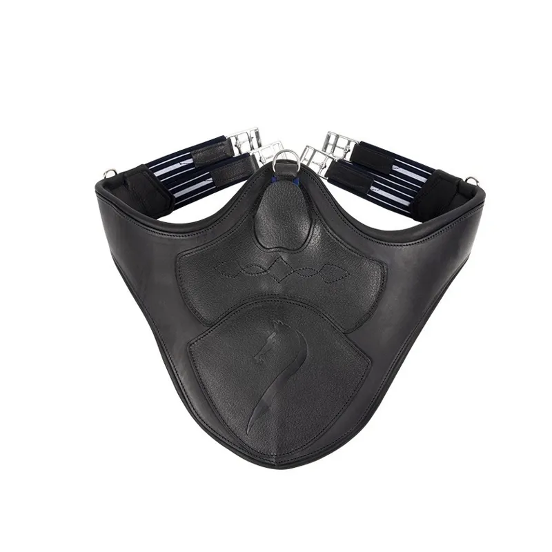Antares Studguard Long Belly Guard Girth-Black/Black Stitching
